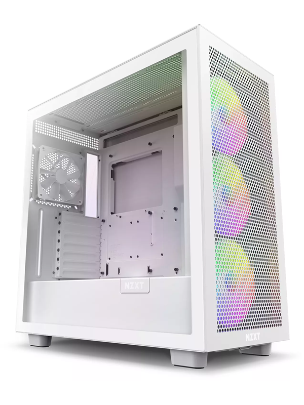 NZXT H7 Flow RGB - Matte White - Case - Miditower - Wit