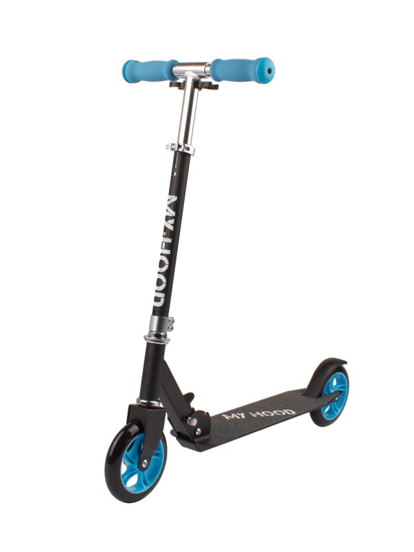 My Hood 145 Scooter - Zwart/Turquoise