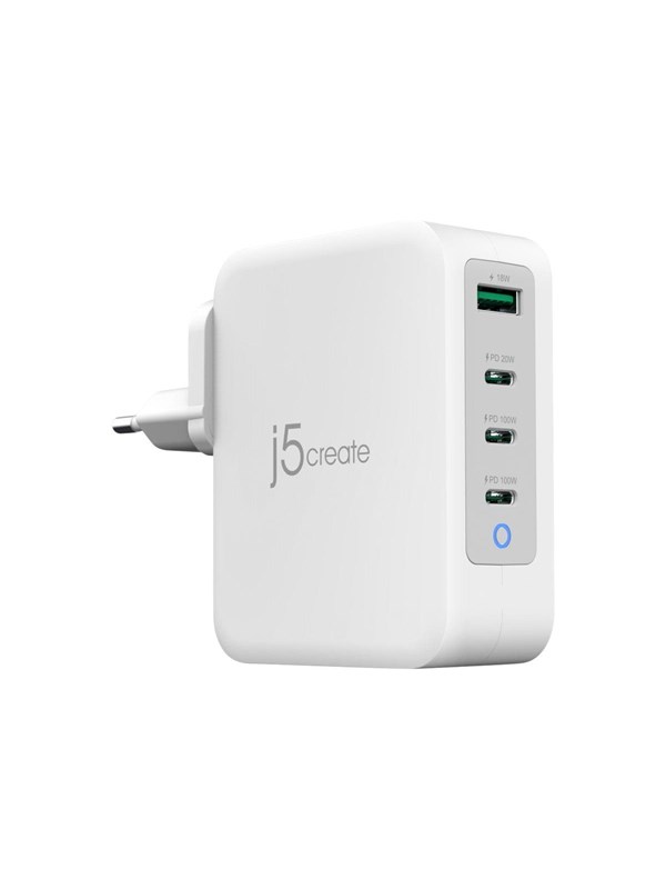 j5create Stroom AV / multimedia paneel - GaN - USB Type A 3 x USB-C - 130 Watt