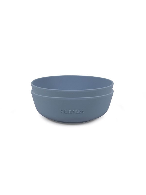 Filibabba Silicone bowl 2-pack - Powder Blauw
