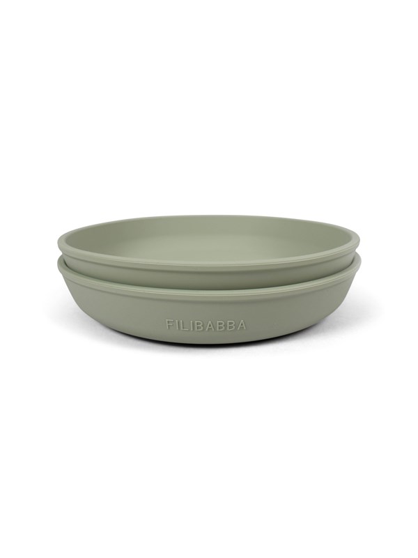 Filibabba Silicone plate 2-pack Groen