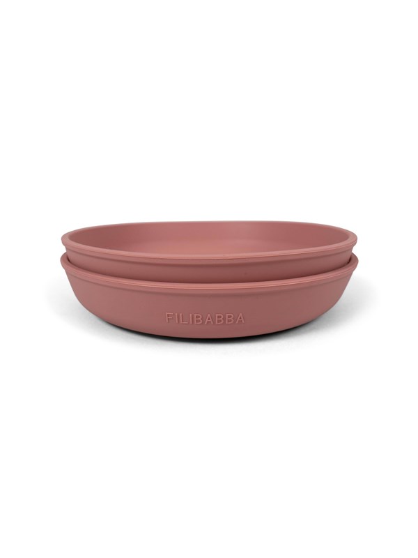 Filibabba Silicone plate 2-pack Rose