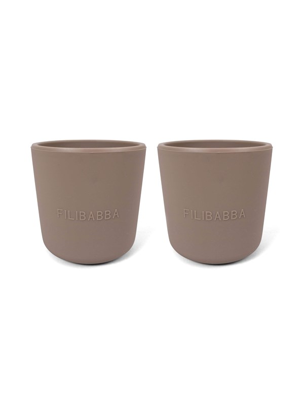 Filibabba Silicone cup 2-pack - Warm Grijs