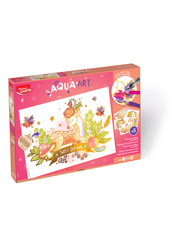 Maped Creativ Aqua Art - Maxi set.. Contents 5 sheets 18 colour pencils and 1 brush