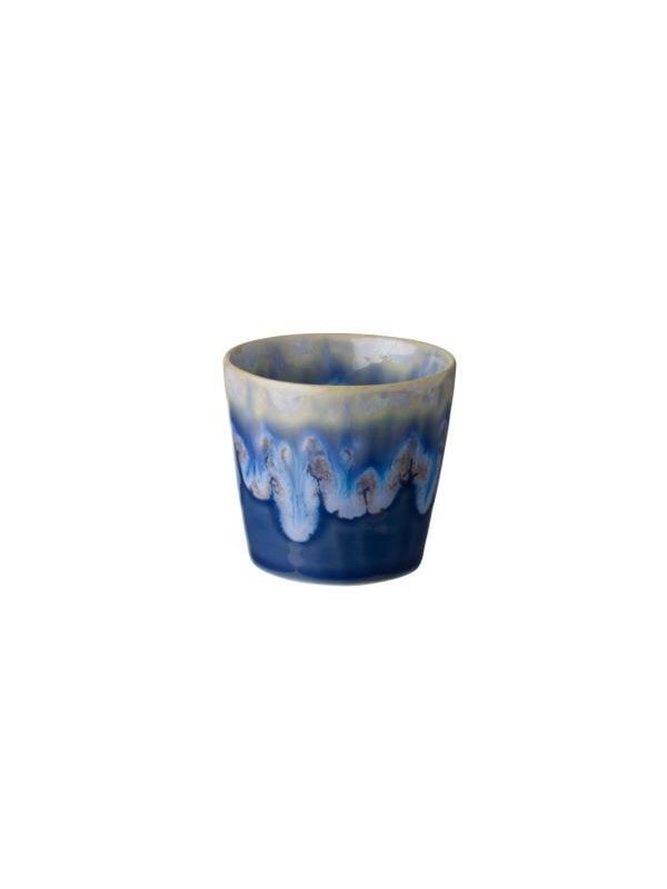 Grespresso lungo kopje donkerblauw met 'drip glazing'
