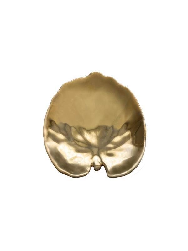 Costa Nova Riviera - servies - schaaltje blad - goud - aardewerk - H 2,4 cm