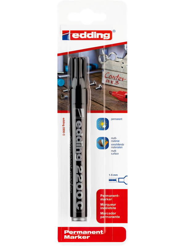Edding e-2200 C permanent marker Zwart