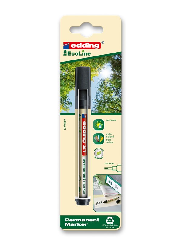 Edding e-21 EcoLine permanen marker Zwart