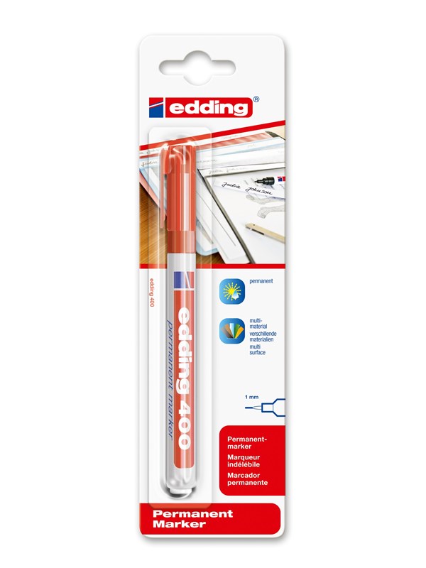 Edding e-400 permanent marker Rood