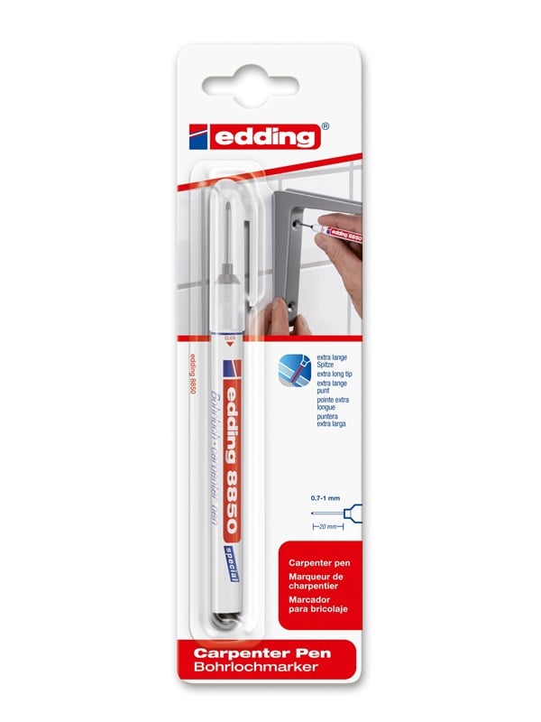 Viltstift edding 8850 timmerman rond 0.7mm zwart blister à 1 stuk
