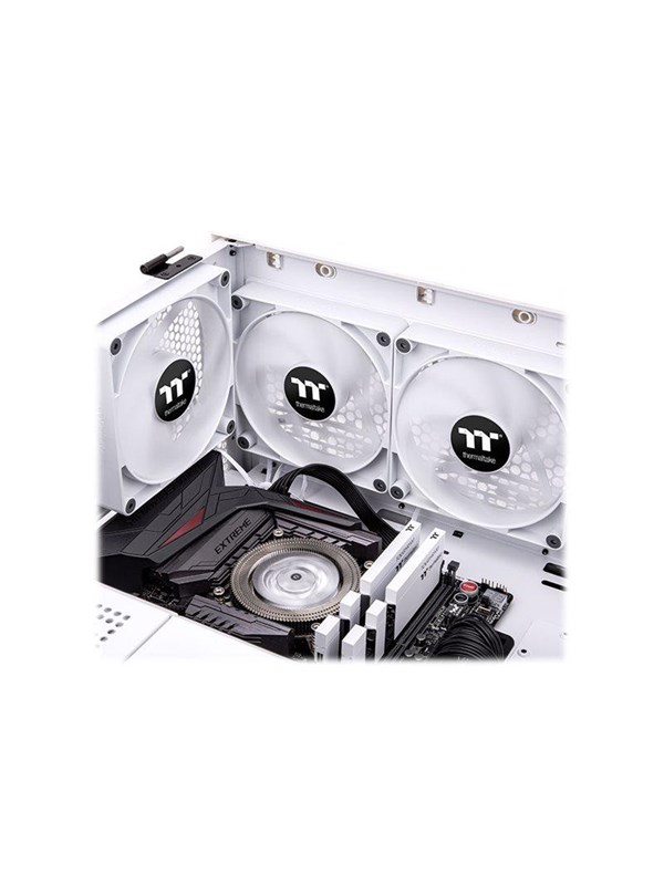 Thermaltake CT120 - Ventilator Koeler voor PC - 2x120mm - Stil - PWM 500-2000 RPM - Modulair - Wit