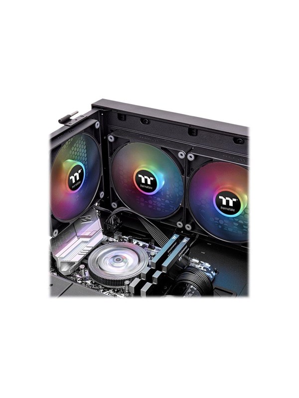 Thermaltake CT120 ARGB Sync - Ventilator Koeler voor PC - 2x120mm - Stil - PWM 500-2000 RPM - Zwart