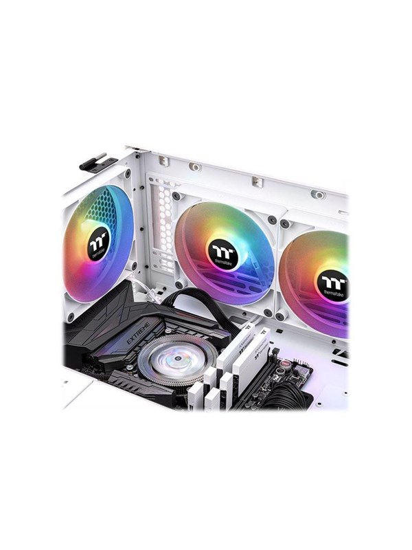 Thermaltake CT120 ARGB Sync - Ventilator Koeler voor PC - 2x120mm - Stil - PWM 500-2000 RPM - Wit
