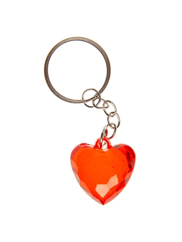 Duckiez Sleutelhanger Transparant Hart Rood - 1 stuk