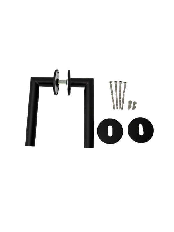 Home>it Door Handle With V-handle 19 mm. Matt Black