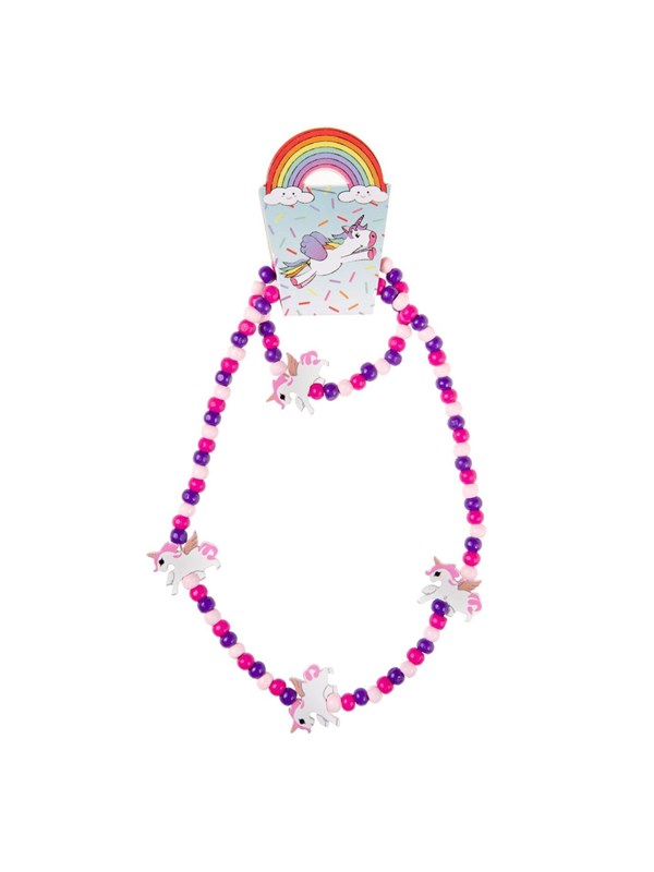 LG-Imports Wooden Necklace and Bracelet Unicorn