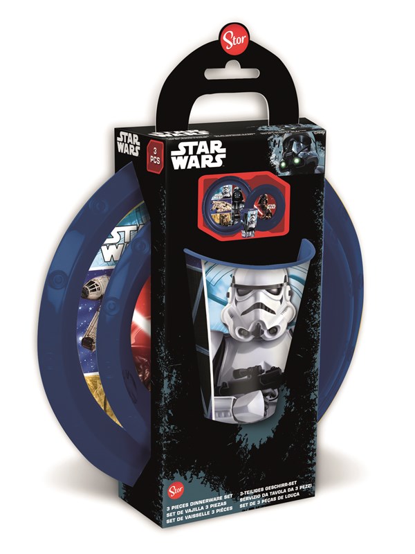 Euromic STAR WARS 3-pcs. easy SET in gift box plate/bowl/t