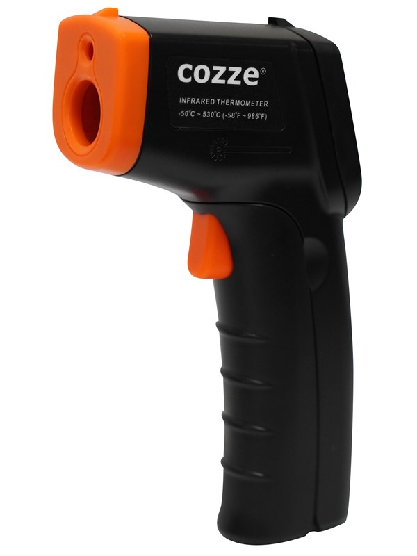Cozze® Infrarood Thermometer - Laser Temperatuurmeter tot 530°C - Contactloze Digitale Thermometer voor Pizzaoven, BBQ, Grill & Keuken