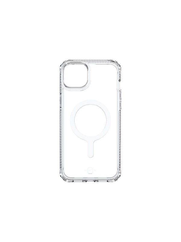 ITSkins Recycled L2 Hybrid R cover - transparant - voor iPhone 14 Plus Geschikt voor Draadloos Opladen