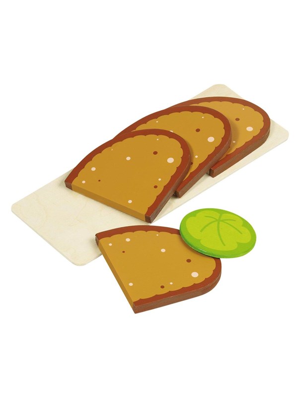GOKI Speelgoedkeuken - Sneetjes Brood - In Zakje Met Hangkaart - Hout - 6 Delen
