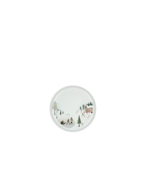 Pillivuyt Plate flat straight edge Winter 15.5cm White Ovenproof porcelain