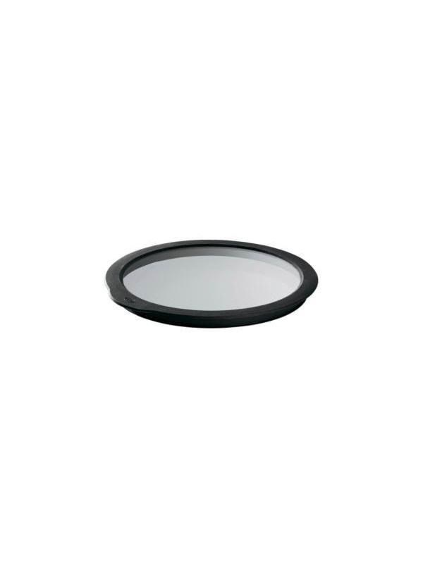 Rösle Glass lid 16 cm Clear/Black Glass/Silicone