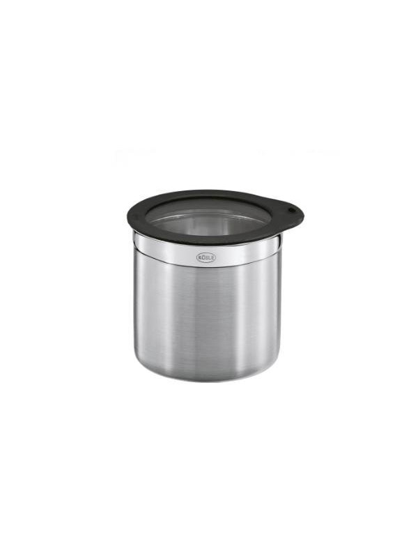Rösle Storage canister 1.4 litres 12 x 12.5 cm Steel/Clear/Black