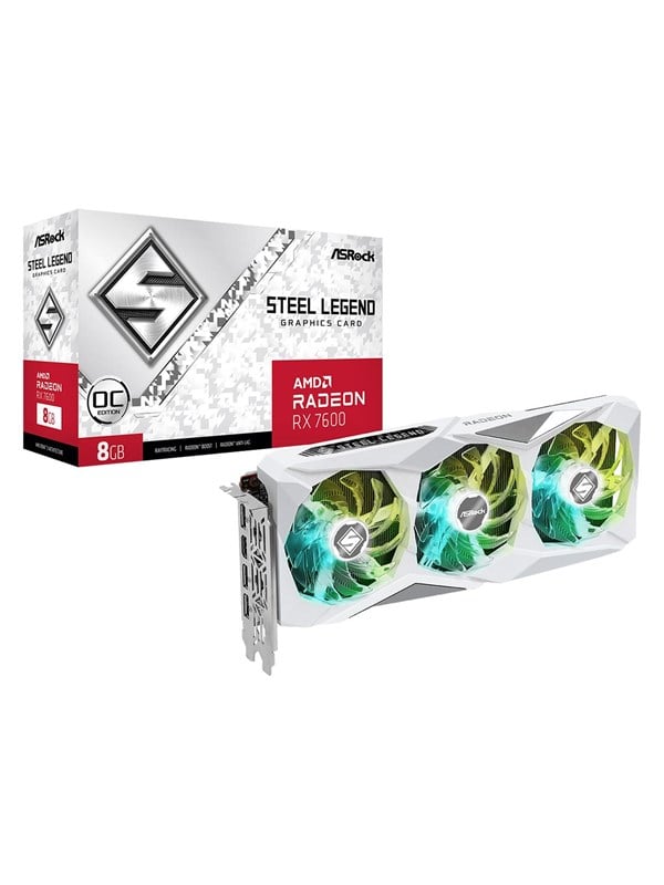 ASRock Radeon RX 7600 Steel Legend - 8GB GDDR6 RAM - Grafische kaarten
