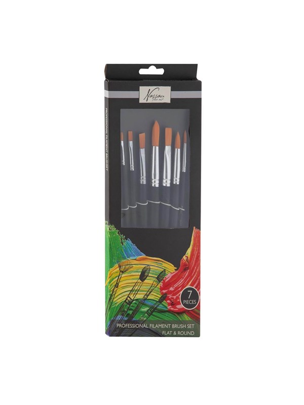 Nassau Fine Art Penselenset | 7 stuks | Schilderen voor kinderen en volwassenen | professionele penselen