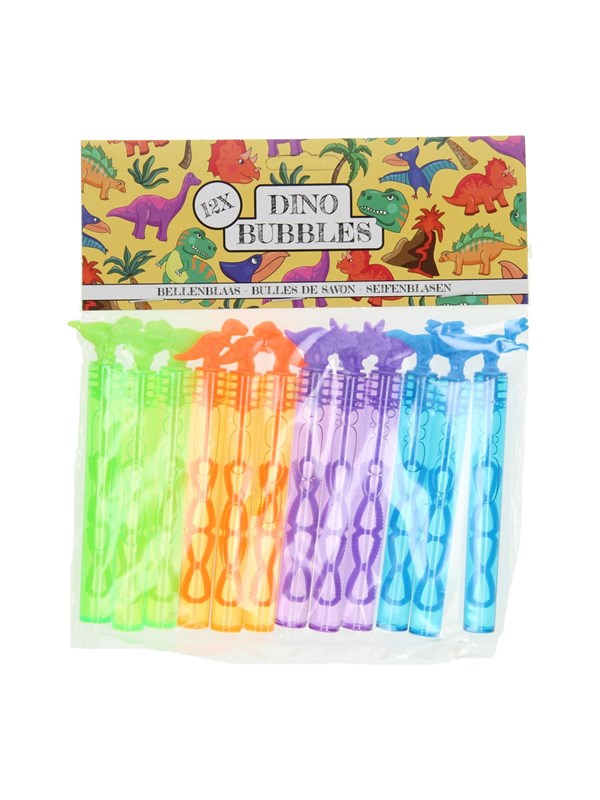 12x bellenblaas staafje Dino - uitdeel kadootjes