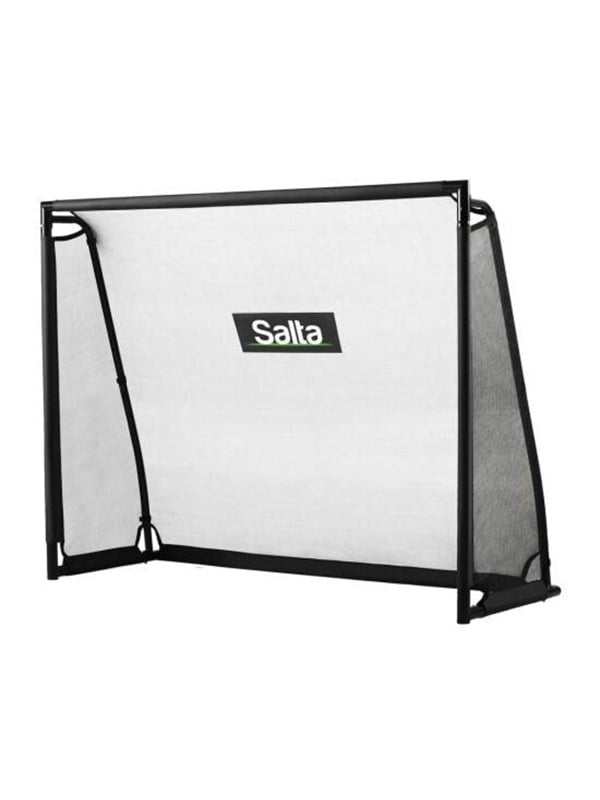 Salta Legend - Groot voetbaldoel inclusief trainingswand / doelwand / schietnet en grondankers - 220 x 170 x 80 cm - Voetbalgoal voor kinderen en volwassenen - Zwart - Voetbal training doel