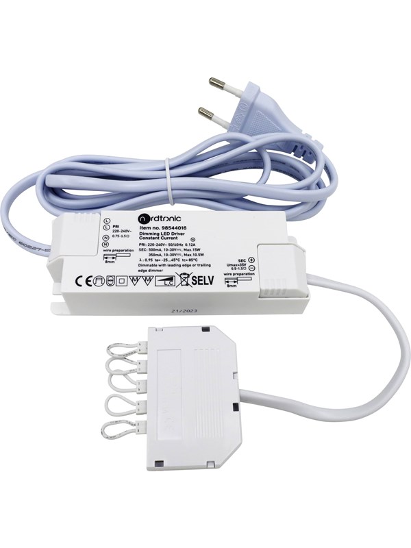 Nordtronic LED driver, dimmable, 350 / 500mA, 3,5-15W
