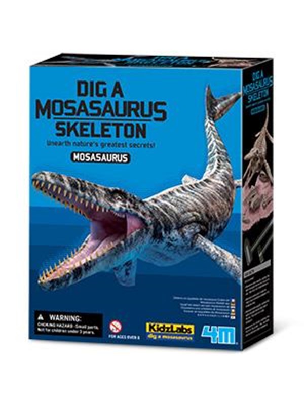 4M Graaf je Dino op - Mosasaurus - Opgraafkit En Modelbouw Skelet - KidzLabs - 8+