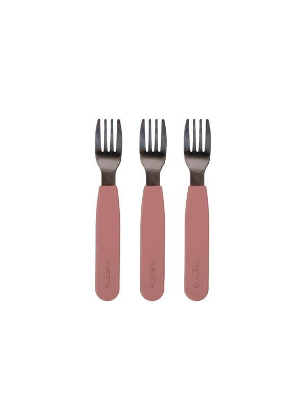 Filibabba Silikone gafler 3-pak - Rose