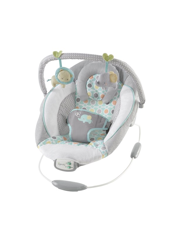 INGENUITY Transat bébé-Morrison- Arche avec jouets d'éveil amovible, 8 Mélodies, Vibrations apaisantes, Cale tete évolutif amovible