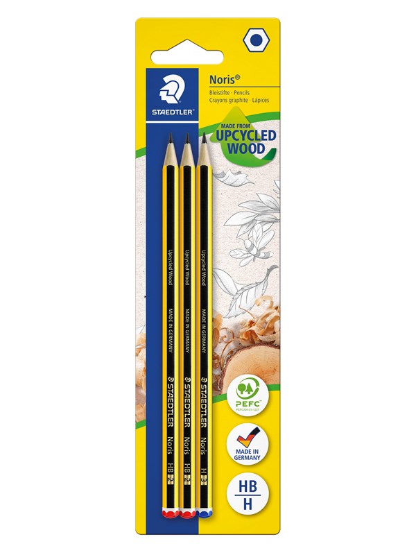 Staedtler Pencil Noris HB-H 3pcs bc 100% PEFC