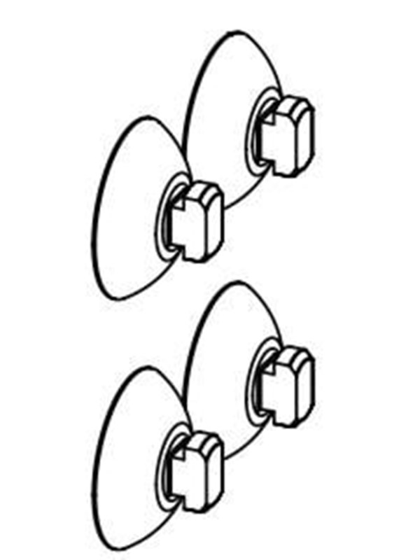 AQUAEL Suction plug 4 pack Fan mini micro