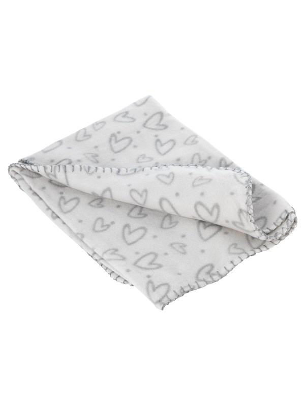 Dogman Fleece Blanket Heart Grey 100x70cm