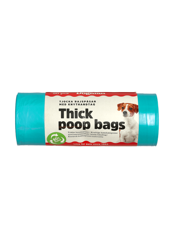 Dogman Dikke Poepzakjes met Handvatten Turkoois (50-pack)
