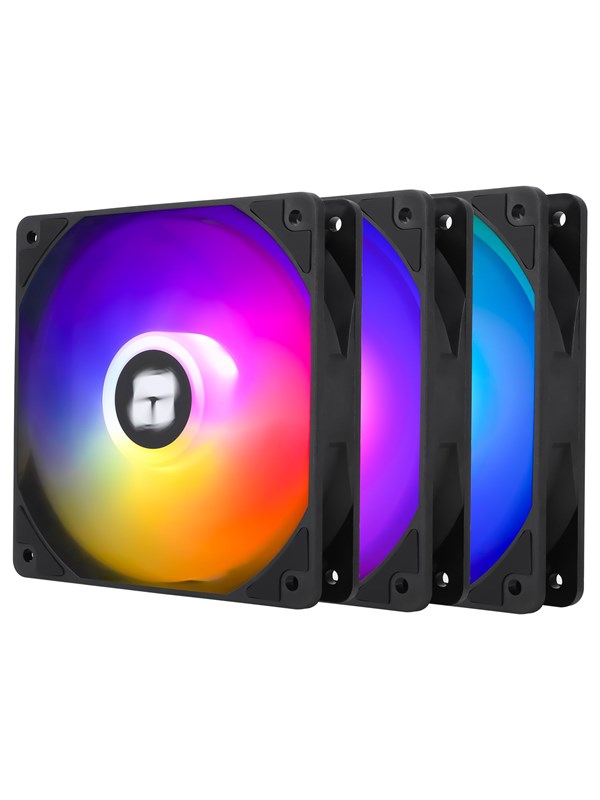Thermalright TL-C12C-S ARGB - Black (3-pack) - Case ventilator - 120mm - Zwart met RGB-licht - 26 dBA