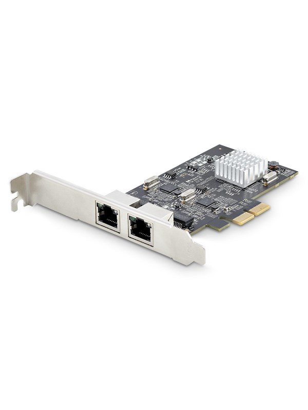 StarTech.com 2-Port 2.5Gbps NBASE-T PCIe Network Card Intel I225-V Dual-Port Computer Network Card Multi-Gigabit NIC PCI Express Server LAN Card Desktop Ethernet Interface