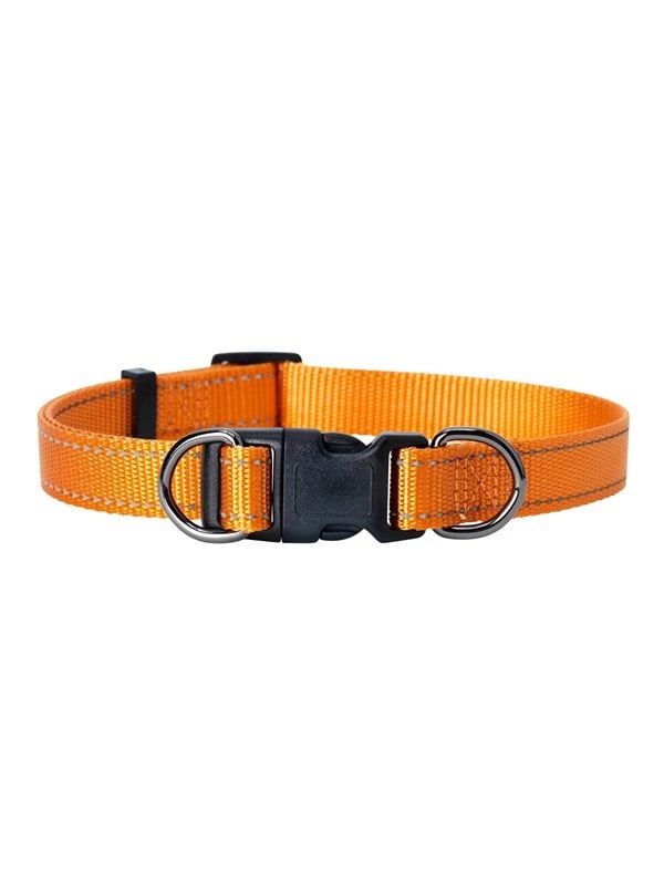 Dogman Nylon Hondenhalsband Iris Oranje XL 25mmx38-66cm