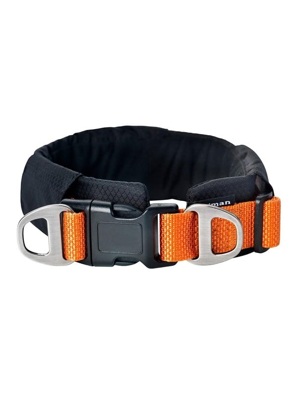 Dogman Emmi Gevoerde Verstelbare Halsband Oranje L (53mm x 50-85cm)