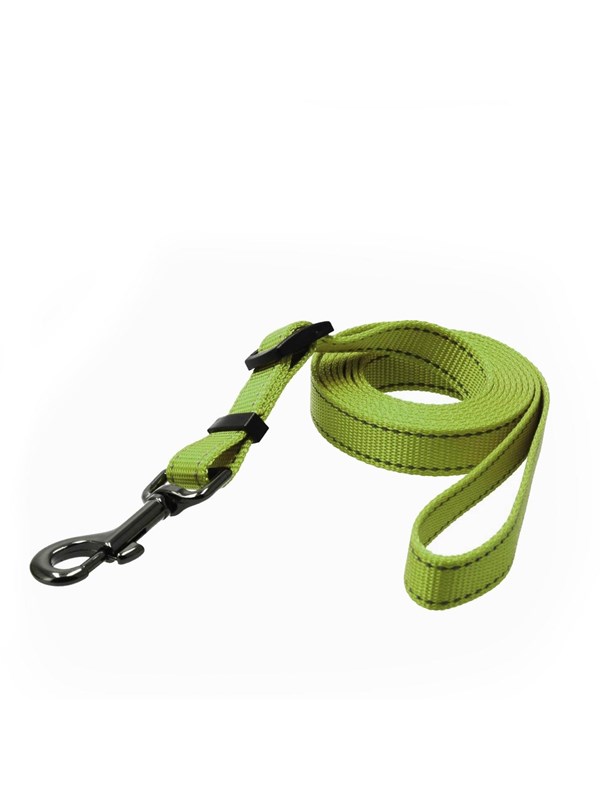 Dogman Iris Verstelbare Nylon Hondenriem Groen Groot 20mm 120-200cm