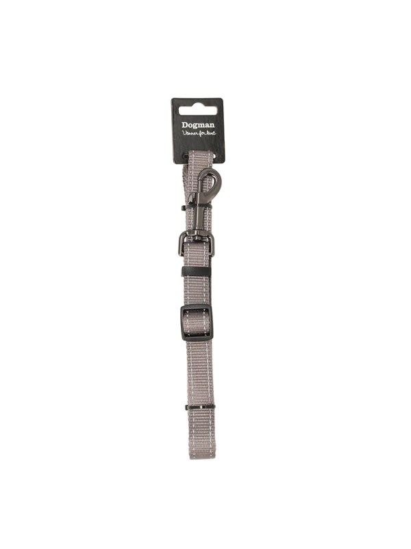 Dogman Iris Verstelbare Nylon Hondenriem Grijs Klein 10mm 120-200cm