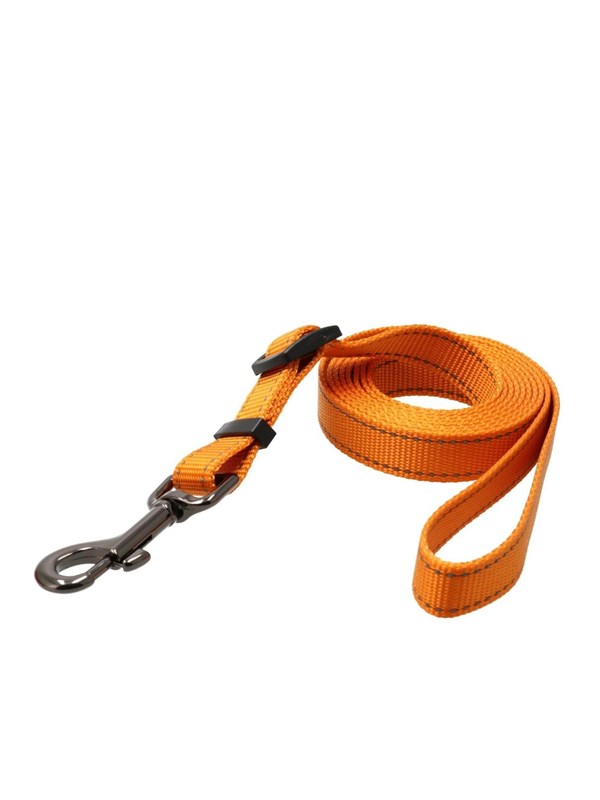 Dogman Iris Verstelbare Nylon Hondenriem Oranje Klein 10mm 120-200cm