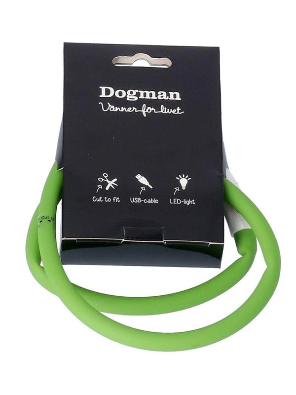 Dogman Flashing LED Collar Green