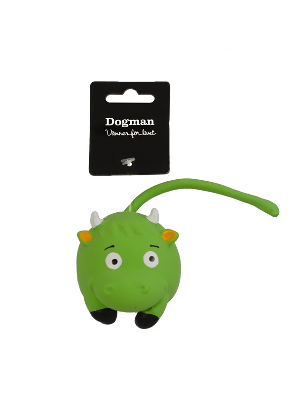 Dogman Hondenspeeltje Latex Groene Stier met Pieper 21cm