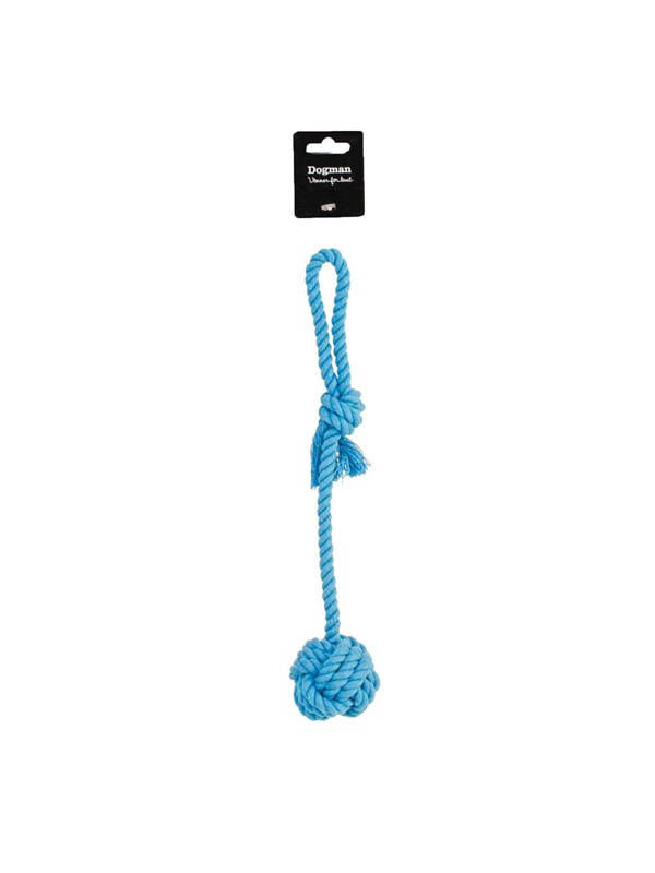 Dogman Speelgoed Bal/Touw Turkoois 6/35cm