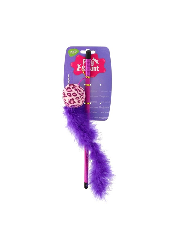 Dogman Kattenhengel met Bal 48cm Diverse Kleuren